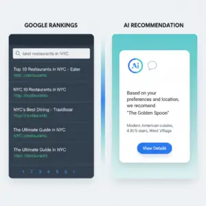 AI Recommendations vs Google Rankings: What’s Changing